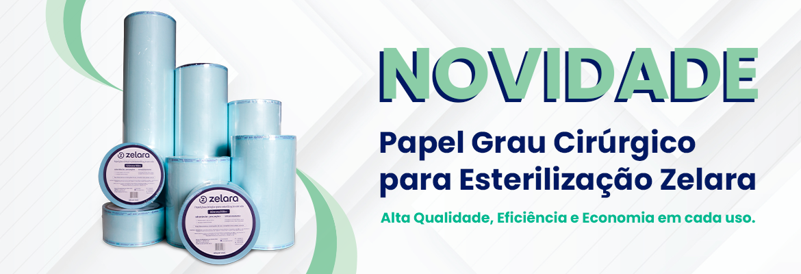 Papel grau cirurgico para esterilização em rolo Zelara