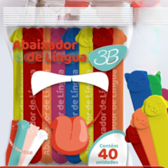 Abaixador de Lingua Colorido c/40 3B