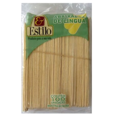 Abaixador de Língua Madeira c/100 Estilo Abaixador de Língua Madeira c/100 Estilo