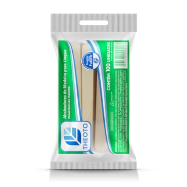 Abaixador de Lingua Pacote c/100 Caixa c/50 Pacotes Theoto Abaixador de Lingua Pacote c/100 Caixa c/50 Pacotes Theoto