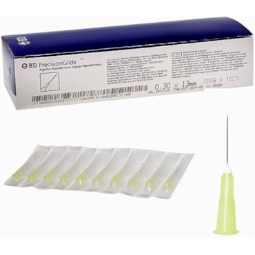 Agulha Hipodérmica 13 x 3,0 30G c/100 BD Agulha Hipodérmica 13 x 3,0 30G c/100 BD
