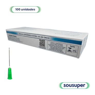 Agulha Hipodérmica 21G 25 x 0,80mm c/100 SR