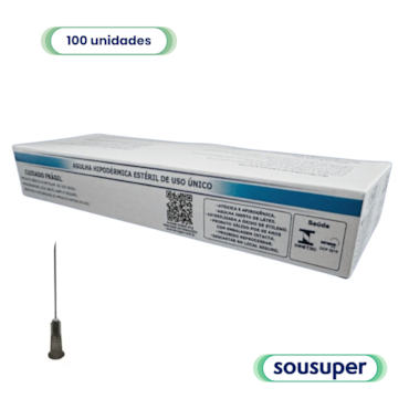 Agulha Hipodérmica 22G 25 x 0,70mm c/100 SR Agulha Hipodérmica 22G 25 x 0,70mm c/100 SR