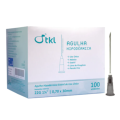Agulha Hipodérmica 22G 25 x 0,70mm c/100 TKL