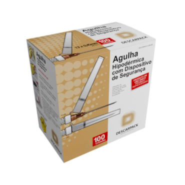 Agulha Hipodérmica com Dispositivo de Segurança 24G 20 x 0,55mm c/100 Descarpack Agulha Hipodérmica com Dispositivo de Segurança 24G 20 x 0,55mm c/100 Descarpack