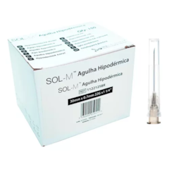 Agulha Hipodérmica Descartável 30x0,70mm (22g) Caixa c/100