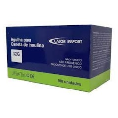 Agulha para Caneta de Insulina 4mm 32G c/100 Labor Import