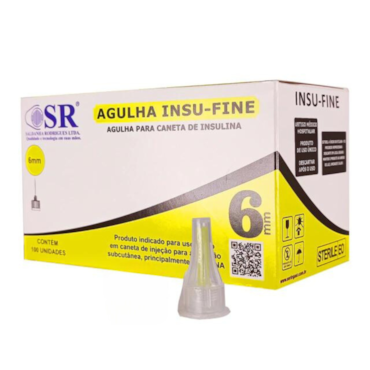 Agulha para Caneta de Insulina Insufine 31G 0,25x6mm c/100 SR Agulha para Caneta de Insulina Insufine 31G 0,25x6mm c/100 SR