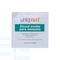 Álcool Swab Uniqmed c/100 sâches