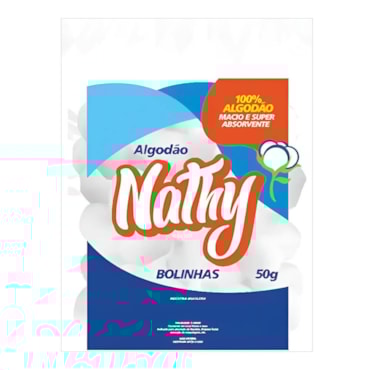 Algodão Bola 50g c/100 Nathalya Algodão Bola 50g c/100 Nathalya