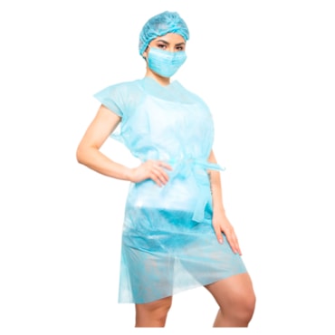 Avental Descartável 20g Azul S/Manga c/10 Anadona Avental Descartável 20g Azul S/Manga c/10 Anadona