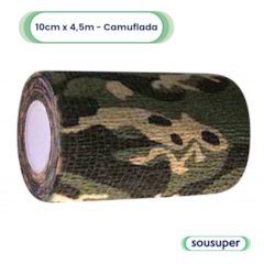 Bandagem Elástica Veterinária 10cm x 4,5m Camuflada Hoppner