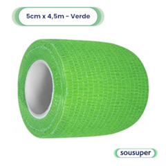 Bandagem Elástica Veterinária 10cm x 4,5m Verde Claro Hoppner