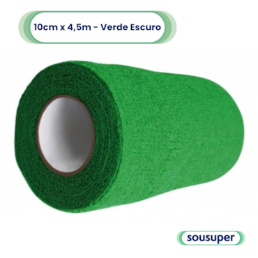 Bandagem Elástica Veterinária 10cm x 4,5m Verde Escuro Hoppner