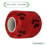 Bandagem Elástica Veterinária 5cm x 4,5m Vermelho com Patas Hoppner