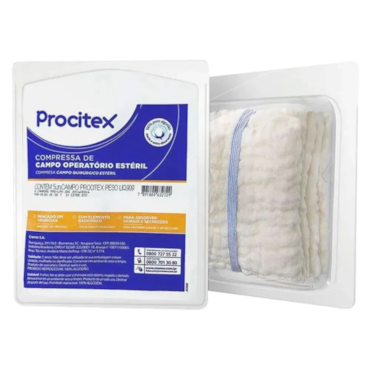 Campo Operatório 25x28 com RX Estéril c/5 cx 40 Procit Campo Operatório 25x28 com RX Estéril c/5 cx 40 Procit