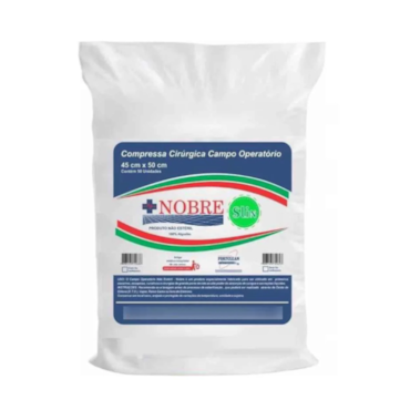 Campo Operatório 45cm x 50cm com Fio Radiopaco c/50 Nobre Slin Campo Operatório 45cm x 50cm com Fio Radiopaco c/50 Nobre Slin