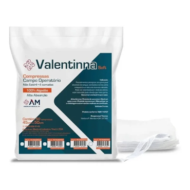 Campo Operatório Amed 45 x 50 25g c/50 Valentina Campo Operatório Amed 45 x 50 25g c/50 Valentina