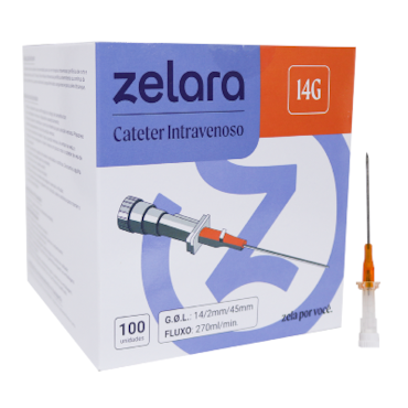 Cateter Intravenoso 14G C/100 - ZELARA