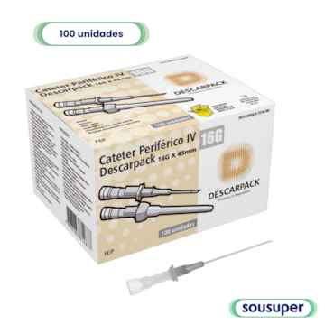 Cateter Intravenoso 16G c/100 Descarpack Cateter Intravenoso 16G c/100 Descarpack