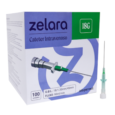 Cateter Intravenoso 18G C/100 - ZELARA