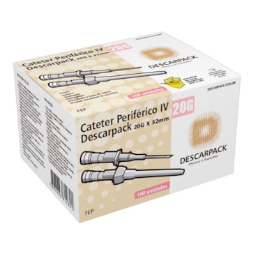 Cateter Intravenoso 20G c/100 Descarpack Cateter Intravenoso 20G c/100 Descarpack