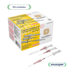 Cateter Intravenoso 20G com Dispositivo de Segurança c/100 Descarpack