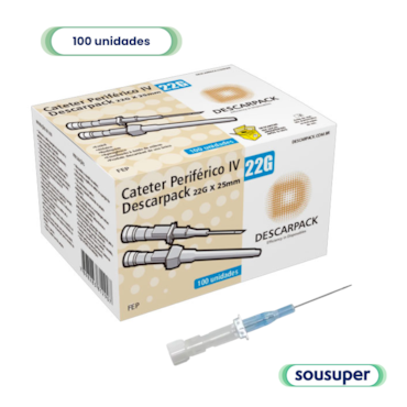 Cateter Intravenoso 22G c/100 Descarpack