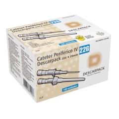 Cateter Intravenoso 22G c/Dispositivo de Segurança c/100 Descarpack