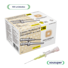 Cateter Intravenoso 24G c/100 Descarpack