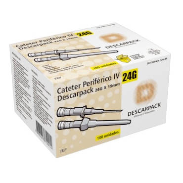 Cateter Intravenoso 24G c/100 Descarpack Cateter Intravenoso 24G c/100 Descarpack