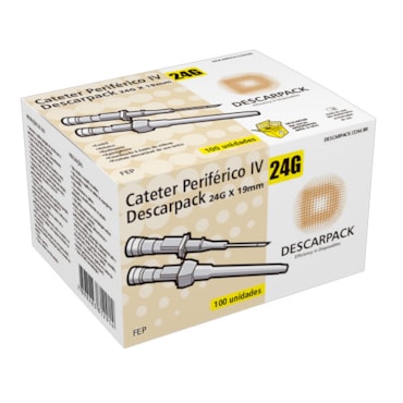 Cateter Intravenoso 24G c/100 Descarpack