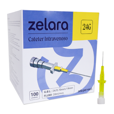 Cateter Intravenoso 24G C/100 - ZELARA