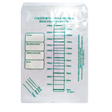 Coletor de Urina Tipo Saco Adulto 2000ml c/100 Medk Coletor de Urina Tipo Saco Adulto 2000ml c/100 Medk