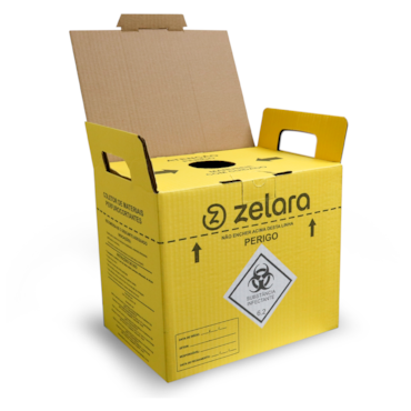 Coletor Perfuro Cortante 13LT Amarelo C/20 - ZELARA