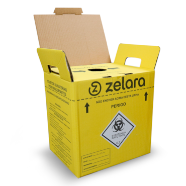 Coletor Perfuro Cortante 20LT Amarelo C/20 - ZELARA