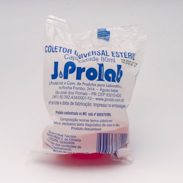 Coletor Universal Estéril 80ml Tampa Vermelha Sem Pá c/100 J.Prolab Coletor Universal Estéril 80ml Tampa Vermelha Sem Pá c/100 J.Prolab