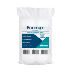 Compressa de Gaze 7,5cm x 7,5cm 11 Fios Ecomax c/500 Kasmed