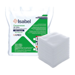 Compressa de Gaze 7,5cm x 7,5cm 11 Fios Isabel c/300 Amed