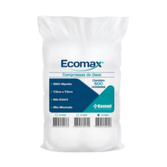 Compressa de Gaze 7,5cm x 7,5cm 13 Fios Ecomax c/500 Kasmed