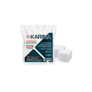 Compressa de Gaze Amed 7,5 x 7,5cm 11F Não Estéril c/500 Karina Compressa de Gaze Amed 7,5 x 7,5cm 11F Não Estéril c/500 Karina