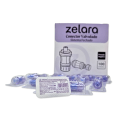 Conector Valvulado Sistema Fechado c/100 Zelara