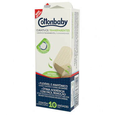 Curativo Cottonbaby Transparente c/10 Curativo Cottonbaby Transparente c/10