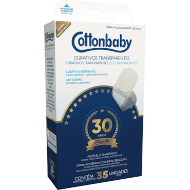 Curativo Cottonbaby Transparente c/35 Curativo Cottonbaby Transparente c/35