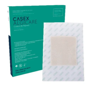 Curativo de Alginato de Cálcio 10cmx10cm c/10 Casex Curativo de Alginato de Cálcio 10cmx10cm c/10 Casex