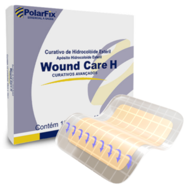 Curativo de Hidrocoloide Estéril Wound Care H 10cm x 10cm c/10 PolarFix