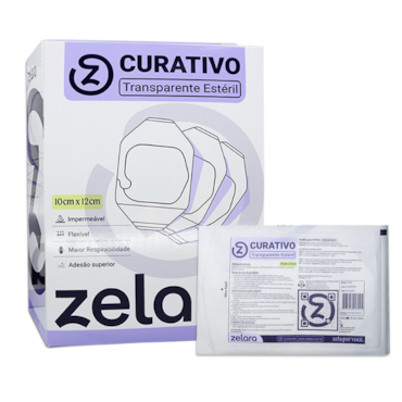 Curativo Filme Transparente 10cm x 12cm c/100 Zelara