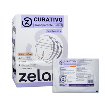 Curativo Fixador de Cateter com Fenestra 8,5cm x 10,5cm c/100 Zelara Curativo Fixador de Cateter com Fenestra 8,5cm x 10,5cm c/100 Zelara