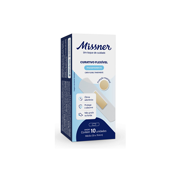 Curativo Flexível Transparente c/10 Missner Curativo Flexível Transparente c/10 Missner