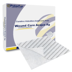 Curativo Hidrofibra Estéril com Prata Wound Care Acqua AG 10cm x 10cm c/10 PolarFix